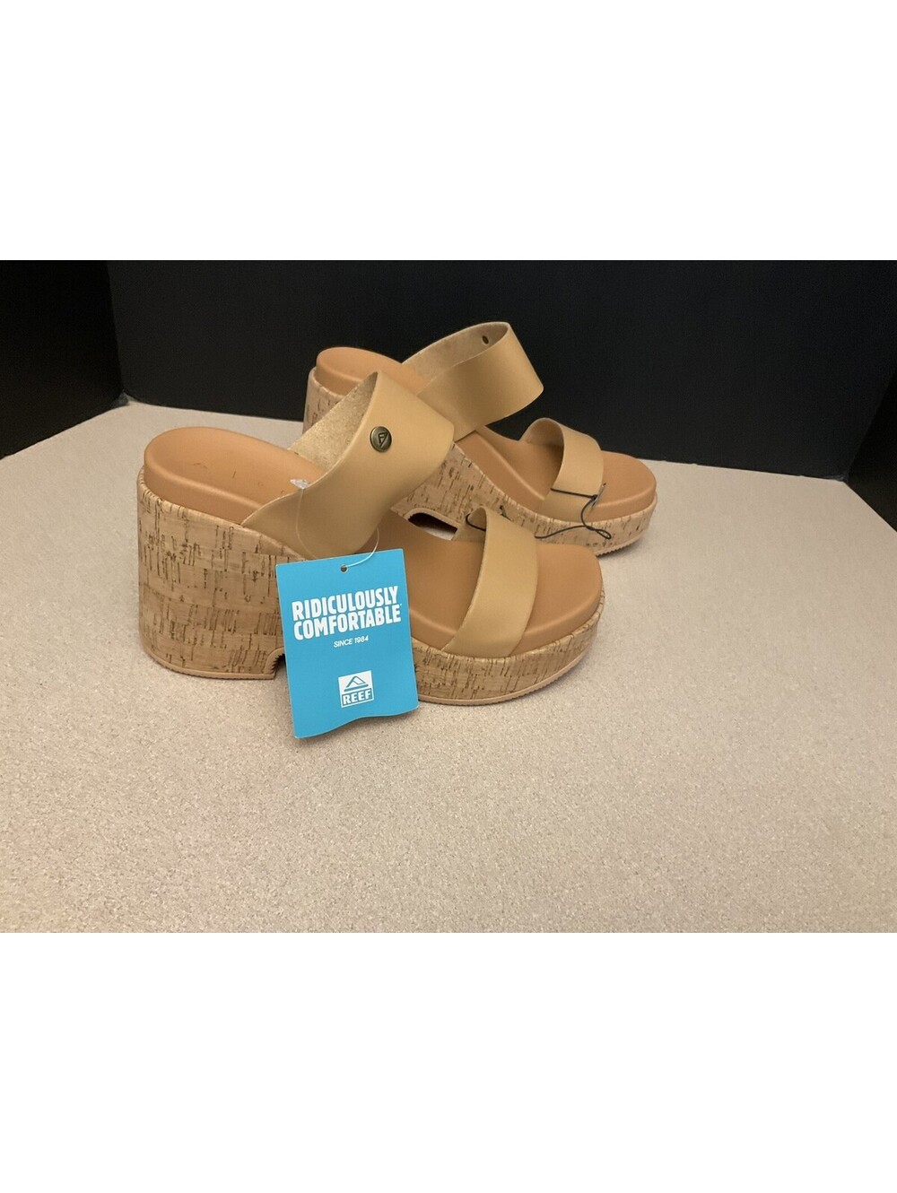 New! Womens Reef Sunset Ibiza Natural Summer Coastal Straps Wedge Sandals. SZ 6